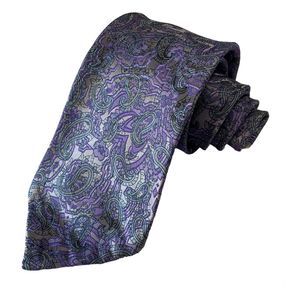 Robert Talbott  Seven Fold Tie NWT Purple Blue Gray Paisley 11/40